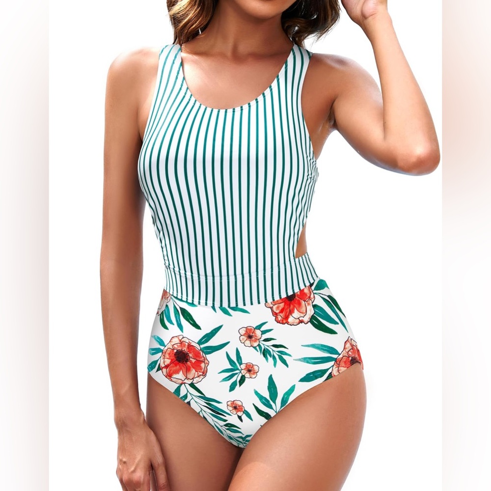 NWT Women’s Tempt Me Tummy Control Cut out swimsuit bathing suit